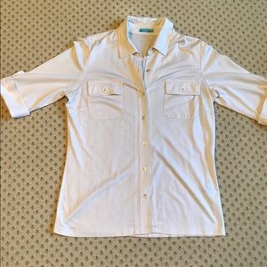 Barely worn J.McLaughlin ivory button down size S